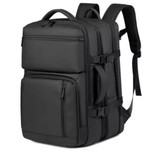 Waterproof PU Expandable Design 15.6 Inch Large Capacity Business Travel Laptop Backpack for Men