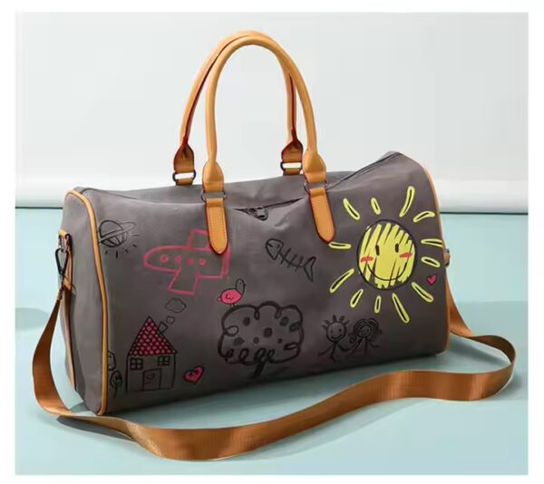 Bolsa deportiva de viaje con separación húmedo-seco de lona impermeable - 图片 3