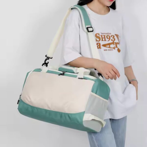 Bolso de gimnasio impermeable con compartimentos seco y húmedo, gran capacidad, multifuncional para deporte y viaje - 图片 3