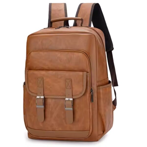 Mochila vintage de PU gran capacidad para estudiantes - 图片 3