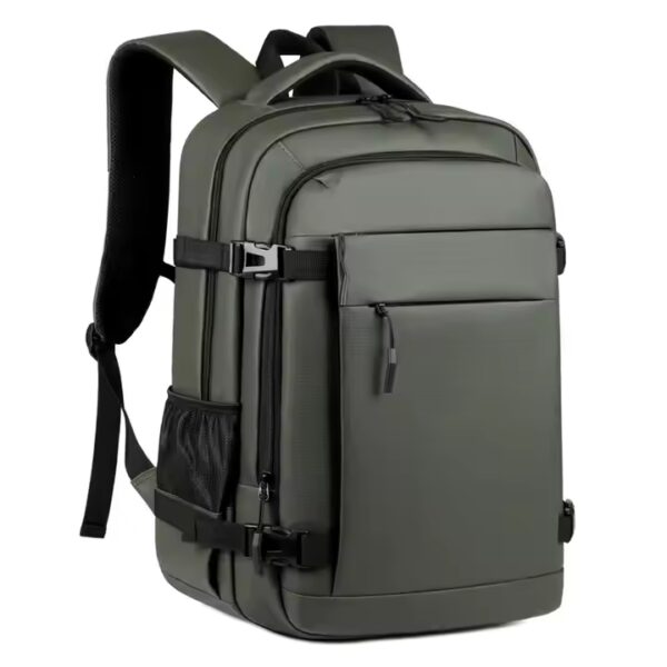 Custom Men's Waterproof Notebook Laptop Backpack Anti-theft PU Multi Pocket Outdoor Bagpack Fashion City Commute School Bag - 图片 5