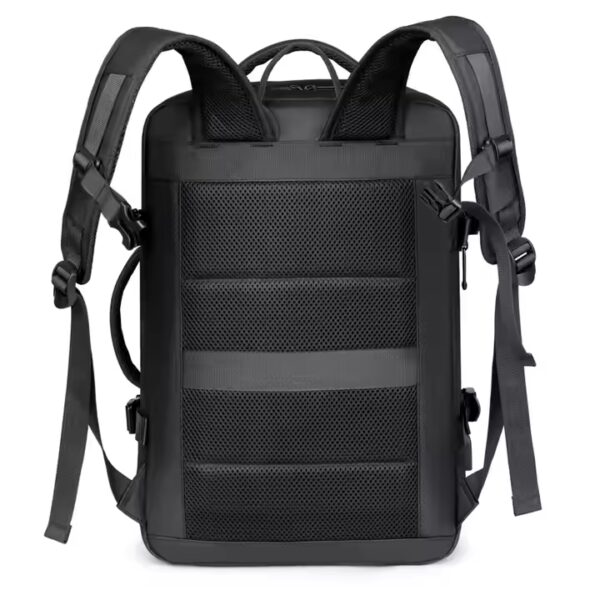 Waterproof PU Expandable Design 15.6 Inch Large Capacity Business Travel Laptop Backpack for Men - 图片 4