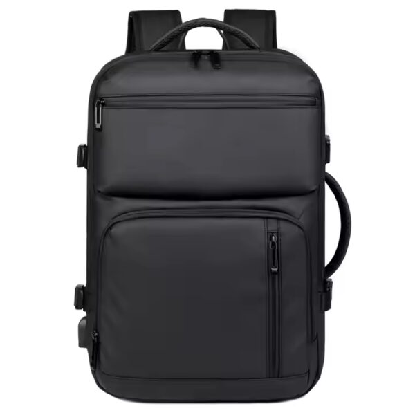 Waterproof PU Expandable Design 15.6 Inch Large Capacity Business Travel Laptop Backpack for Men - 图片 5