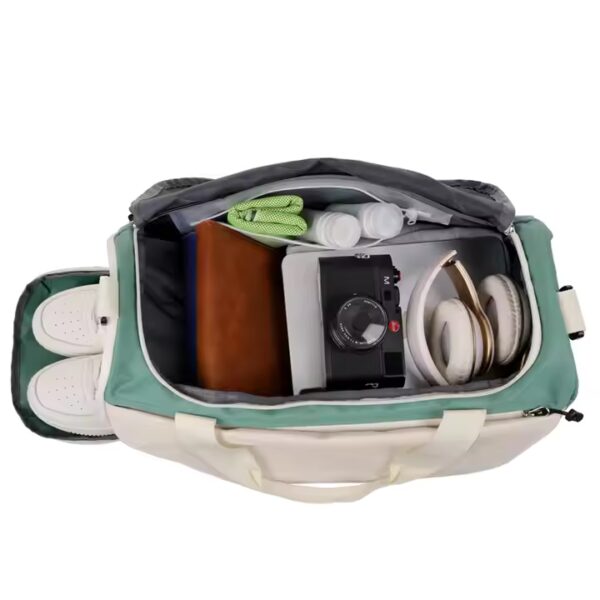 Bolso de gimnasio impermeable con compartimentos seco y húmedo, gran capacidad, multifuncional para deporte y viaje - 图片 7