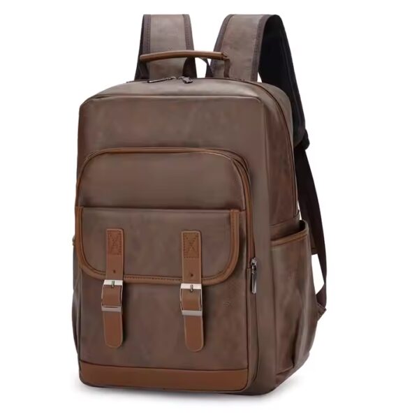 Mochila vintage de PU gran capacidad para estudiantes - 图片 6