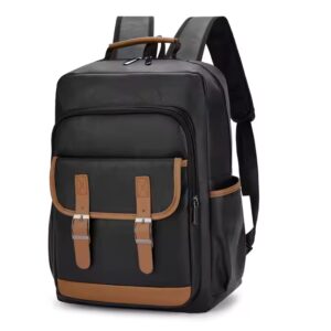 Mochila vintage de PU gran capacidad para estudiantes