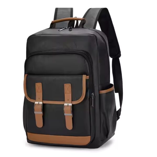 Mochila vintage de PU gran capacidad para estudiantes