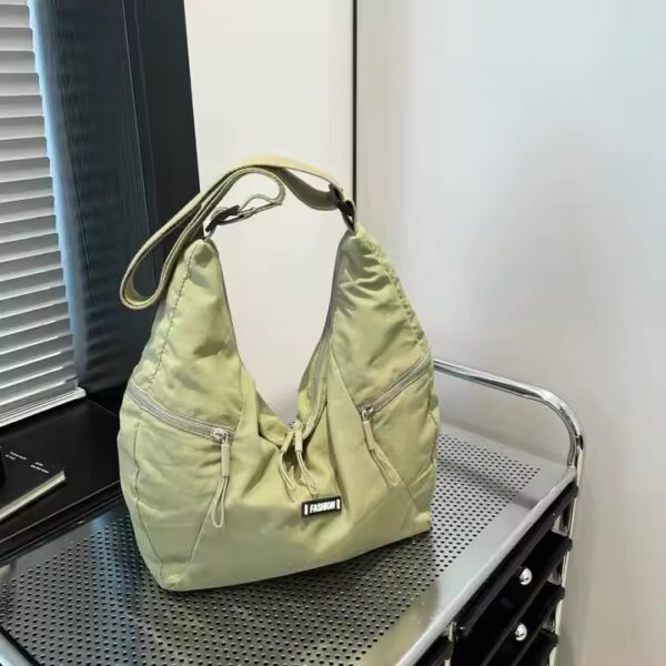 Bolso Multifuncional Nylon Pata de Gallo para Mujer Gran Capacidad Mensajero Cosmético Tote - 图片 2