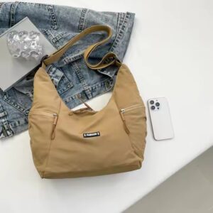 Bolso Multifuncional Nylon Pata de Gallo para Mujer Gran Capacidad Mensajero Cosmético Tote